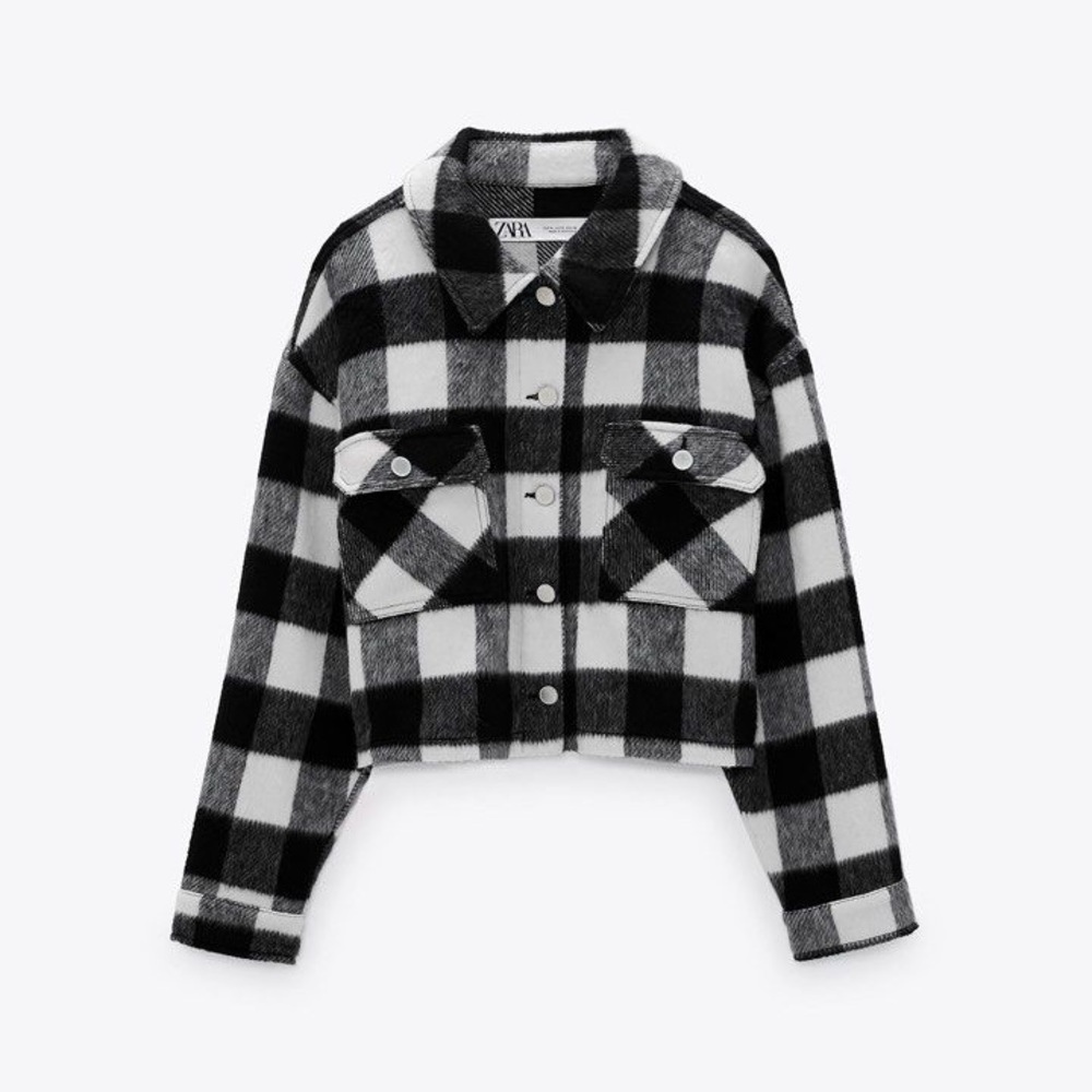 ZARA FLANNEL PLAID OVERSHIRT